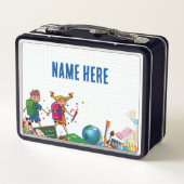 NEW!弁当箱 – 新学期メタル – ブラック メタルランチボックス (裏面)