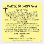 NEW!救いの祈りの言葉イエスに固執! スクエアシール (正面)