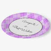 NEW-春-美しい – ピンアーガイルク – おめでとう_テンプレート ペーパープレート (アングル)