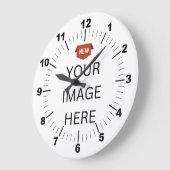 NEW!時計 – 10インチ丸黒木枠 ラージ壁時計 (傾斜)