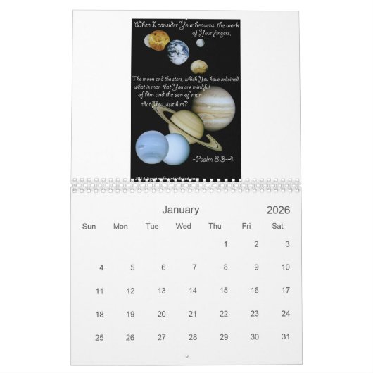 NEW!聖句 カレンダー (1月 2026)