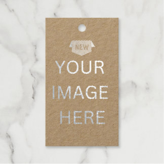 NEW! 銀箔ギフトタグ シルバー - レクタングル - 10個セット ギフトタグ