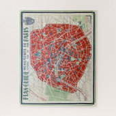 NEW!1940年代パリのモニュメントの地図 ジグソーパズル (縦)