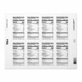 NEW 2020-21 FDA準拠の栄養ハニーラベル ラベル (フルシート)