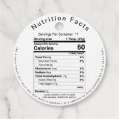 NEW 2020 Kraft Honey Nutrition FactsラベルBee フェイバータグ (裏面)