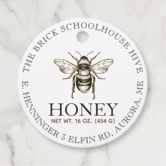 NEW 2020 Kraft Honey Nutrition FactsラベルBee フェイバータグ (正面)