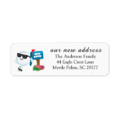 New Address Cool Golf Ball Wearing Sunglass ラベル (正面)