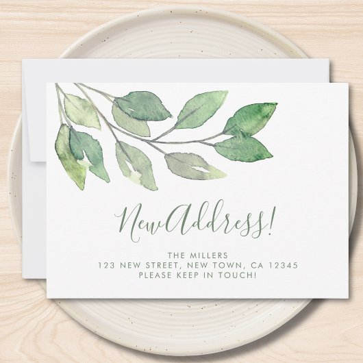 New Address Greenery Moving Announcement 案内状