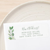 New Address Greenery Return Address ラベル