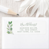 New Address Greenery Return Address ラベル (インサイチュ)