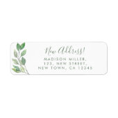 New Address Greenery Return Address ラベル (正面)