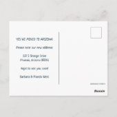 NEW ADDRESS Moving Arizona州マップ ポストカード (裏面)