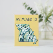 NEW ADDRESS Moving Missouri州マップ ポストカード (スタンド正面)