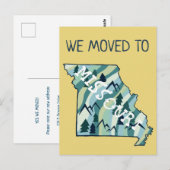 NEW ADDRESS Moving Missouri州マップ ポストカード (正面/裏面)