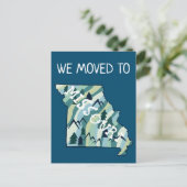 NEW ADDRESS Moving Missouri州マップ ポストカード (スタンド正面)