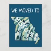 NEW ADDRESS Moving Missouri州マップ ポストカード (正面)