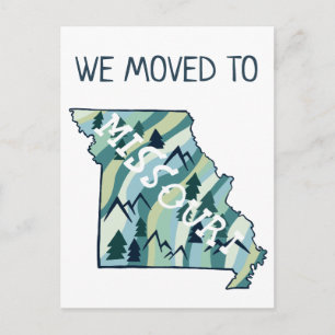NEW ADDRESS Moving Missouri州マップ ポストカード
