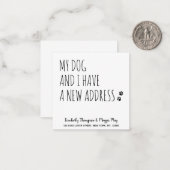 New Address My Dog and I Dog Moving Announcement ノートカード (正面/裏面インサイチュ)