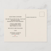 New Address Wildflower Moving 案内ポストカード (裏面)