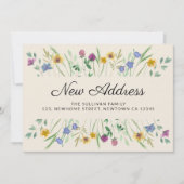 New Address Wildflower Moving Announcement 案内状 (正面)