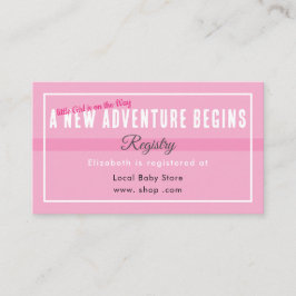 New Adventure Begins Pink Registry Enclosure Card エンクロージャーカード
