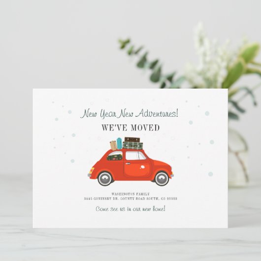 New Adventures Simple Change of Address Moving 案内状 (スタンド正面)