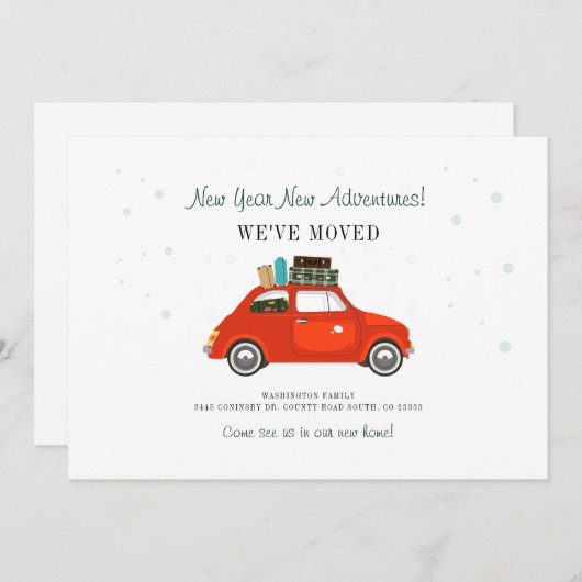 New Adventures Simple Change of Address Moving 案内状 (正面/裏面)