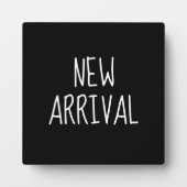 New Arrival Sign, Small Tabletop Black and White フォトプラーク (正面)