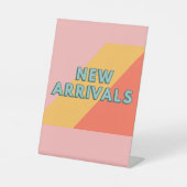 New Arrivals Sign for Retail Stores, Tabletop Sign 台座サイン (正面)