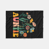 New Auntie Wildflower First Birthday & Baby Sh フリースブランケット (正面(横))