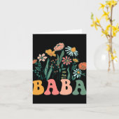 New Baba Wildflower First Birthday &amp; Baby Show カード (黄色い花)