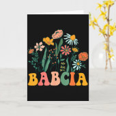 New Babcia Wildflower First Birthday &amp; Baby Sh カード (黄色い花)