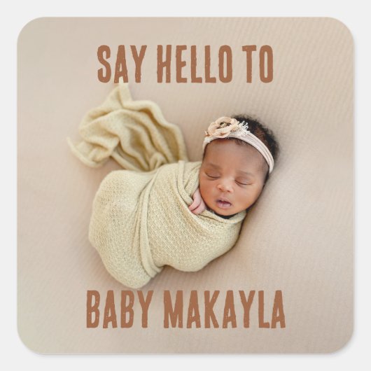 New Baby スクエアシール (正面)