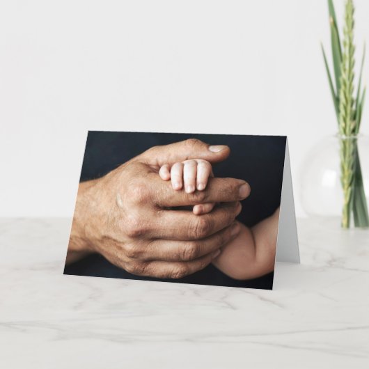 New Baby and Daddy's Hands カード (正面)