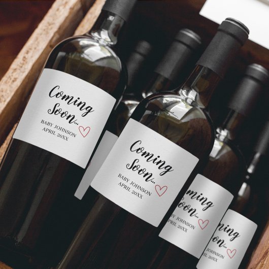 New Baby Announcement Wine Label ワインラベル
