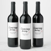 New Baby Announcement Wine Label ワインラベル (ボトル)