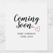 New Baby Announcement Wine Label ワインラベル (シングルラベル)