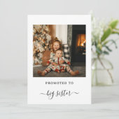 New Baby Big Sister Holiday Announcement Card 招待状 (スタンド正面)