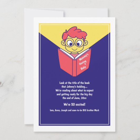 New Baby Book Pregnancy Announcement 案内状 (正面)