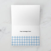 New Baby Boy Congratulations Card, Cute Blue Bear カード (内部)