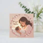 New baby card for mom warm heartfelt message  カード (スタンド正面)