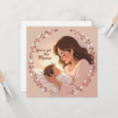 New baby card for mom warm heartfelt message  カード (正面/裏面インサイチュ)