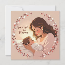 New baby card for mom warm heartfelt message カード