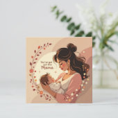 New baby card for mom warm heartfelt message カード (スタンド正面)