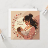 New baby card for mom warm heartfelt message カード (正面/裏面インサイチュ)