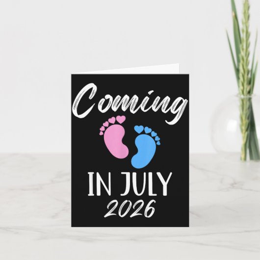 New Baby Coming In July 2026 Funny Baby Shower Boy カード (正面)