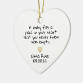 New Baby First Christmas Gold Heart セラミックオーナメント (左)