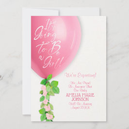 New Baby Girl Announcement Card 案内状