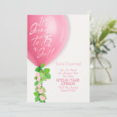 New Baby Girl Announcement Card 案内状 (スタンド正面)