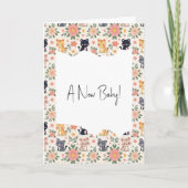 New Baby Jungle Cats and Flowers カード (正面)